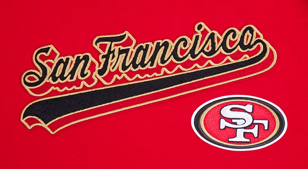 Pro Standard San Francisco 49ers Script Tail Red Pullover Hoody