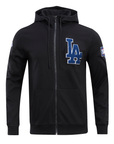 Pro Standard Los Angeles Dodgers Black Logo Zipper Hoody