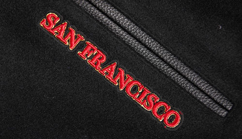 Pro Standard San Francisco 49ers Retro Classic Rib Wool Varsity Jacket