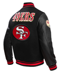 Pro Standard San Francisco 49ers Retro Classic Rib Wool Varsity Jacket