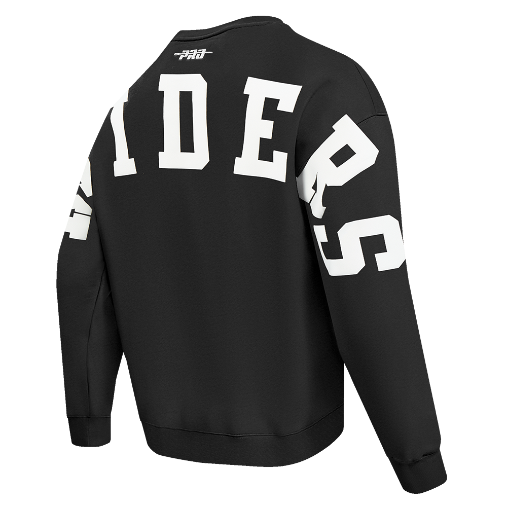 Pro Standard Las Vegas Raiders Wingspan Drop Shoulder Black White Crewneck
