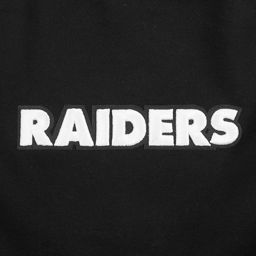 Pro Standard Las Vegas Raiders Wingspan Drop Shoulder Black White Crewneck