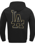 Pro Standard Los Angeles Dodgers Black Gold Zipper Hoody