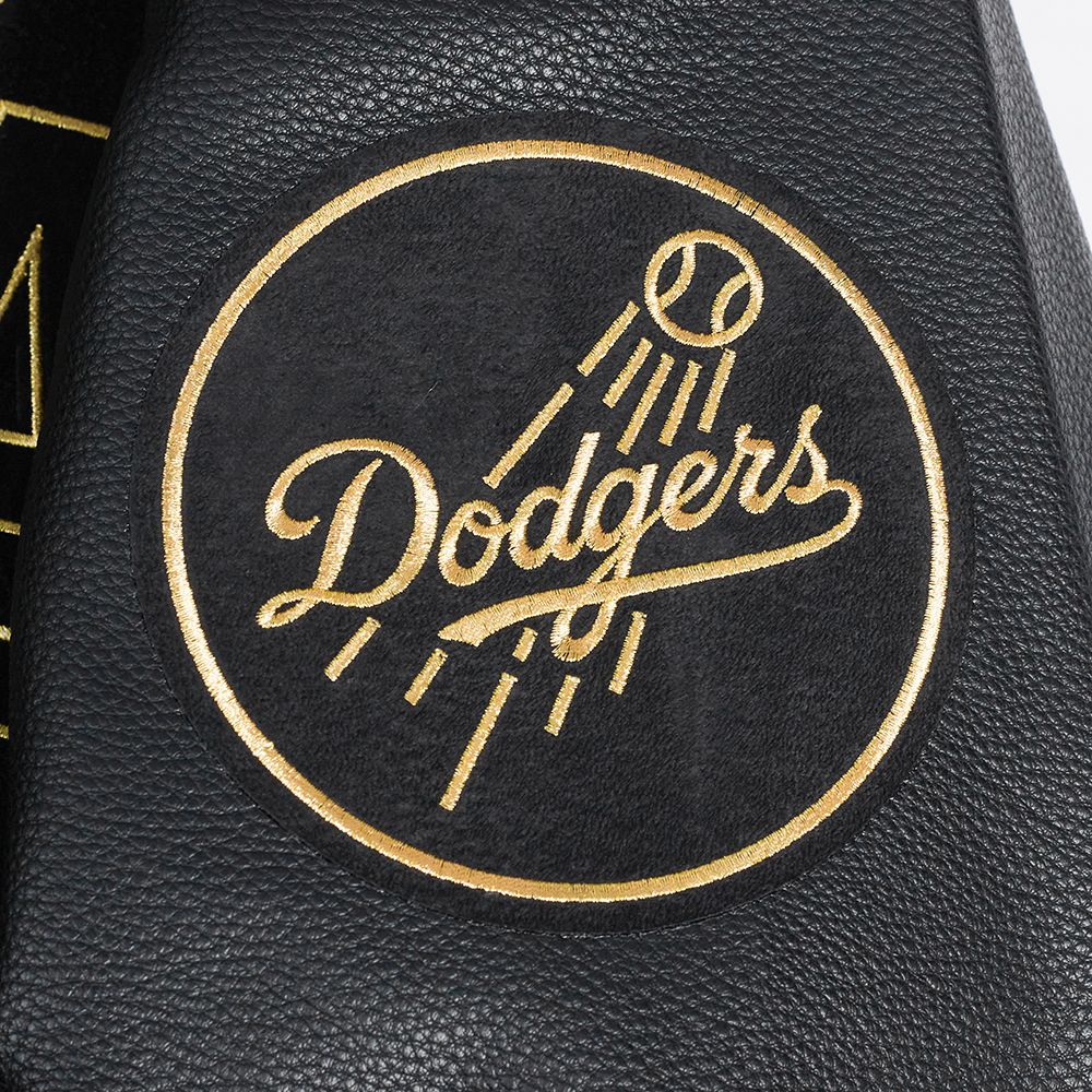 Pro Standard Los Angeles Dodgers Black Gold Wool Varsity Jacket