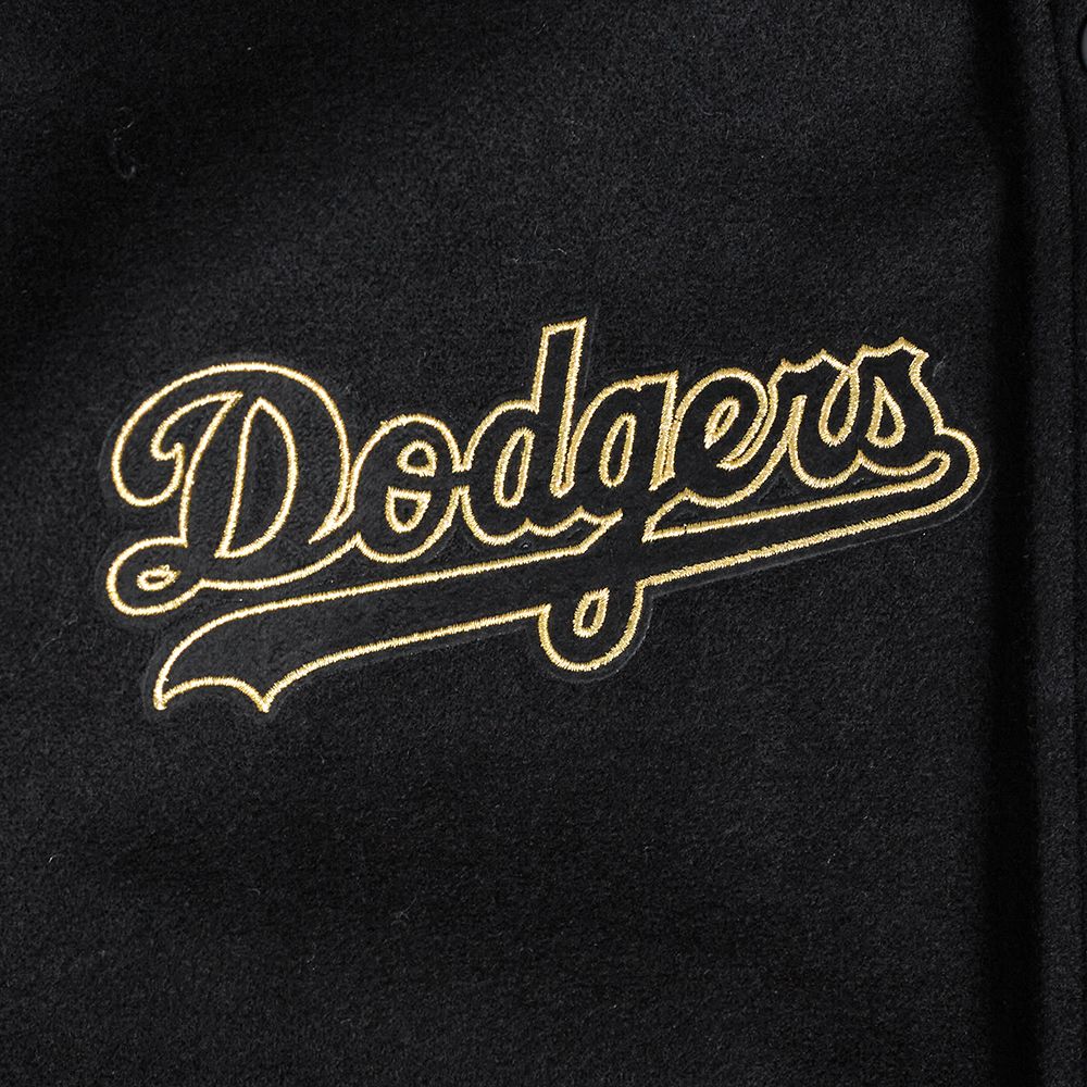 Pro Standard Los Angeles Dodgers Black Gold Wool Varsity Jacket