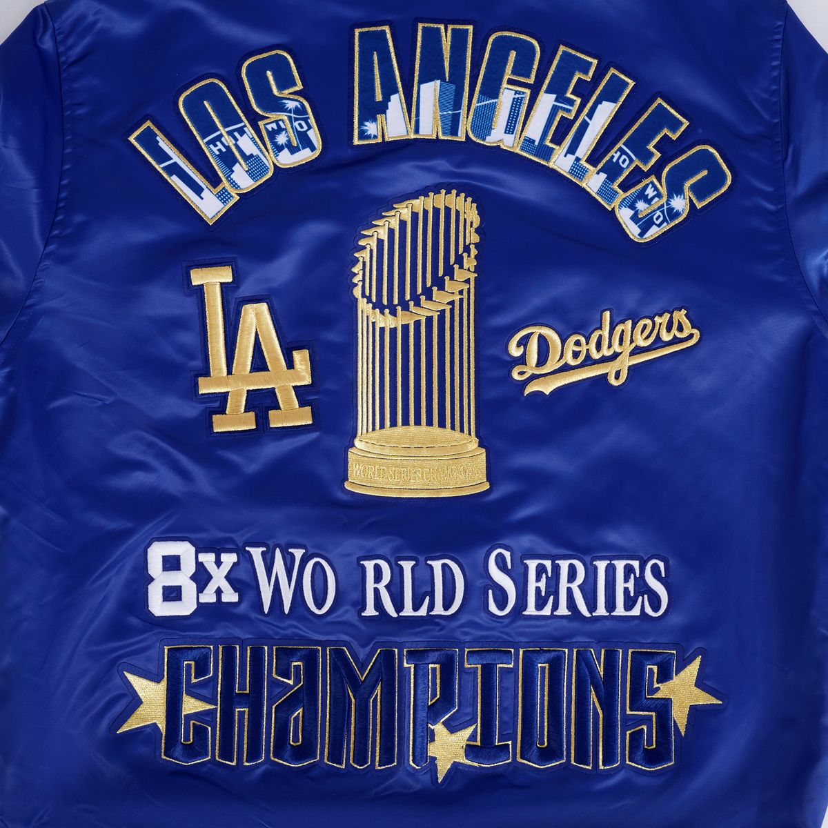 Pro Standard Los Angeles Dodgers 8 Time 2024 World Series Champions Satin Jacket