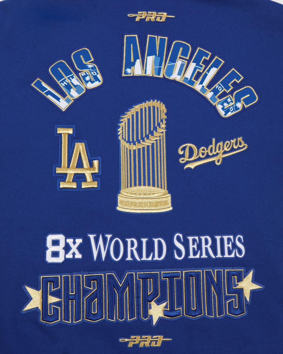 Pro Standard Los Angeles Dodgers 8 Time 2024 World Series Champions Royal Pullover Hoody
