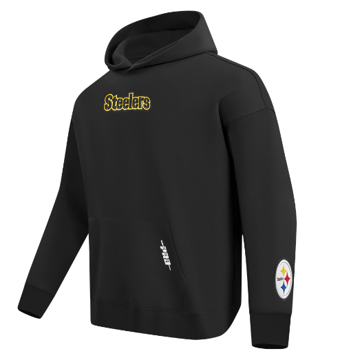 Pro Standard Pittsburgh Steelers Wingspan Drop Shoulder Black Hoody