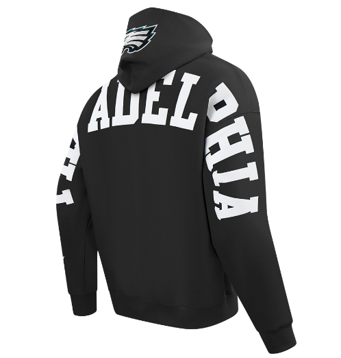 Pro Standard Philadelphia Eagles Wingspan Drop Shoulder Black Hoody