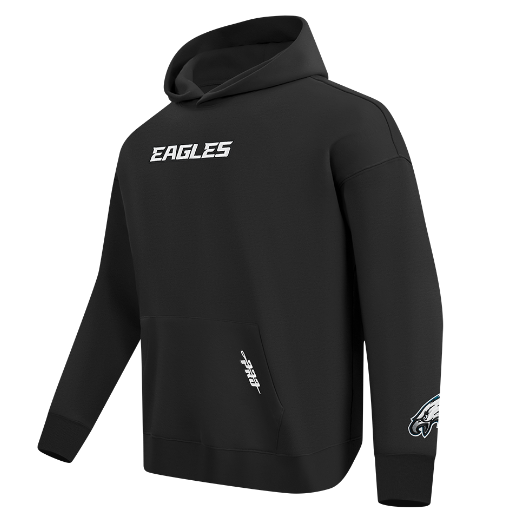 Pro Standard Philadelphia Eagles Wingspan Drop Shoulder Black Hoody