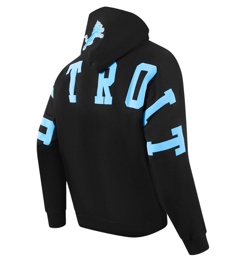 Pro Standard Detroit Lions Wingspan Drop Shoulder Black Hoody