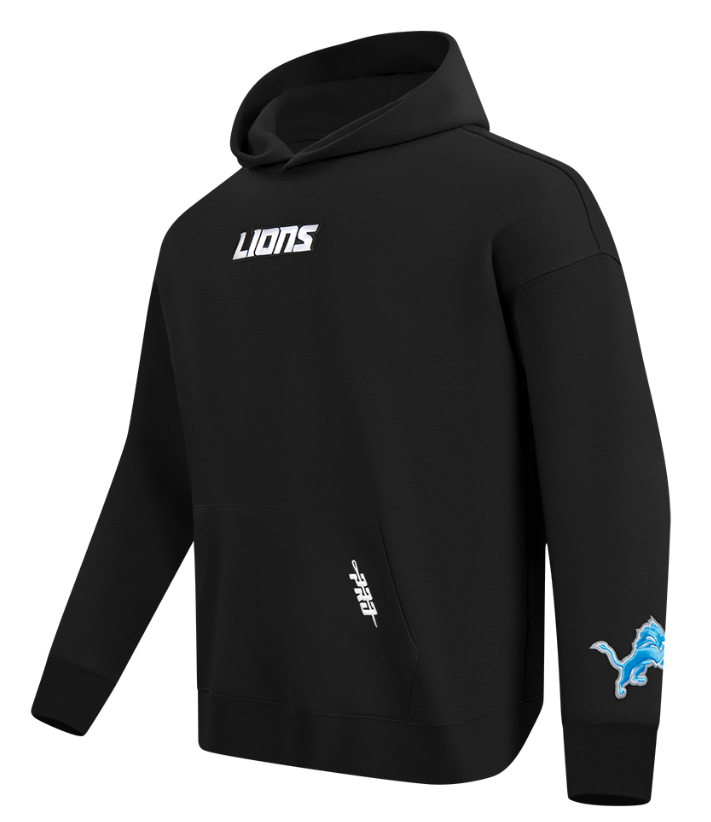 Pro Standard Detroit Lions Wingspan Drop Shoulder Black Hoody