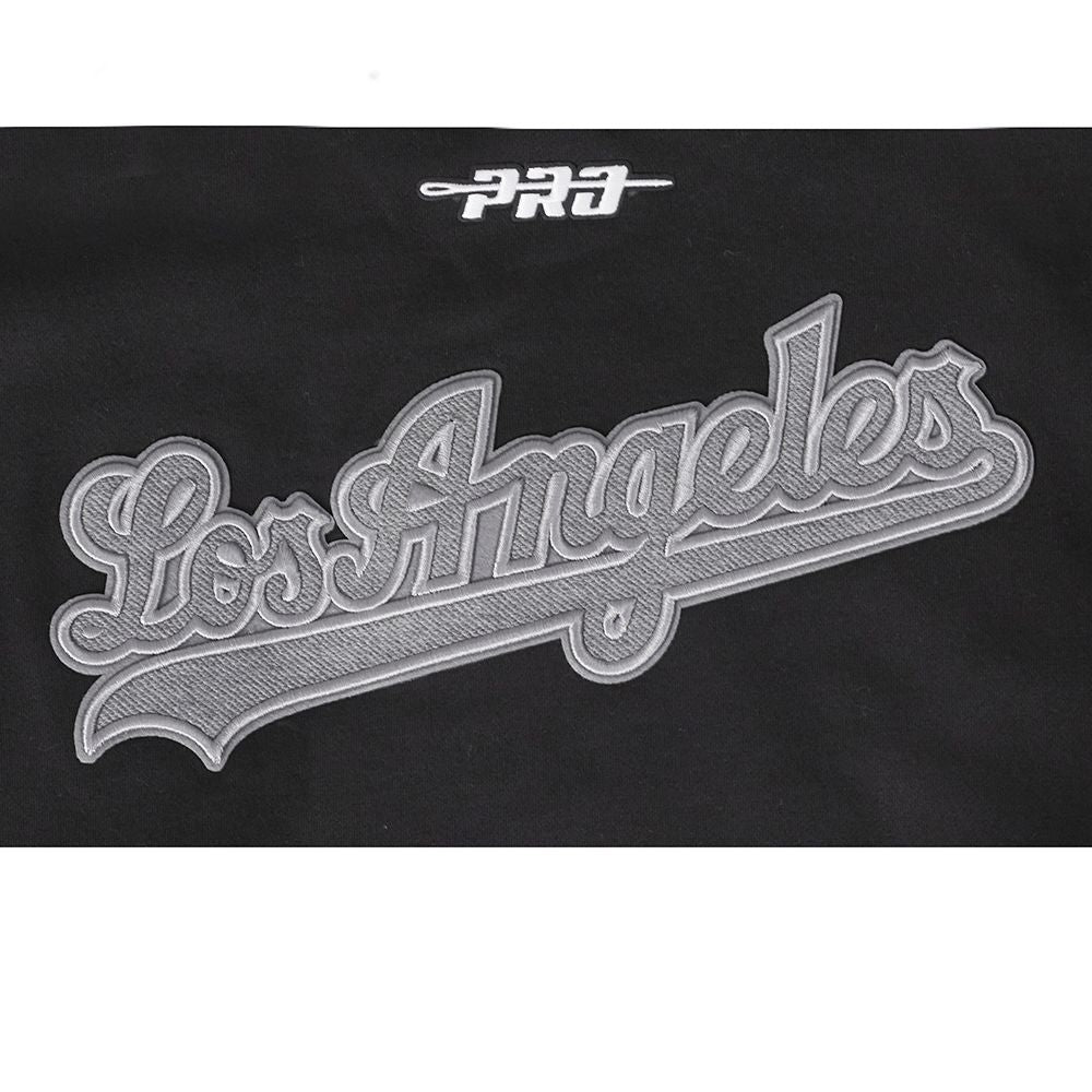 Pro Standard Los Angeles Dodgers Reverse French Terry Drop Shoulder Black Hoody