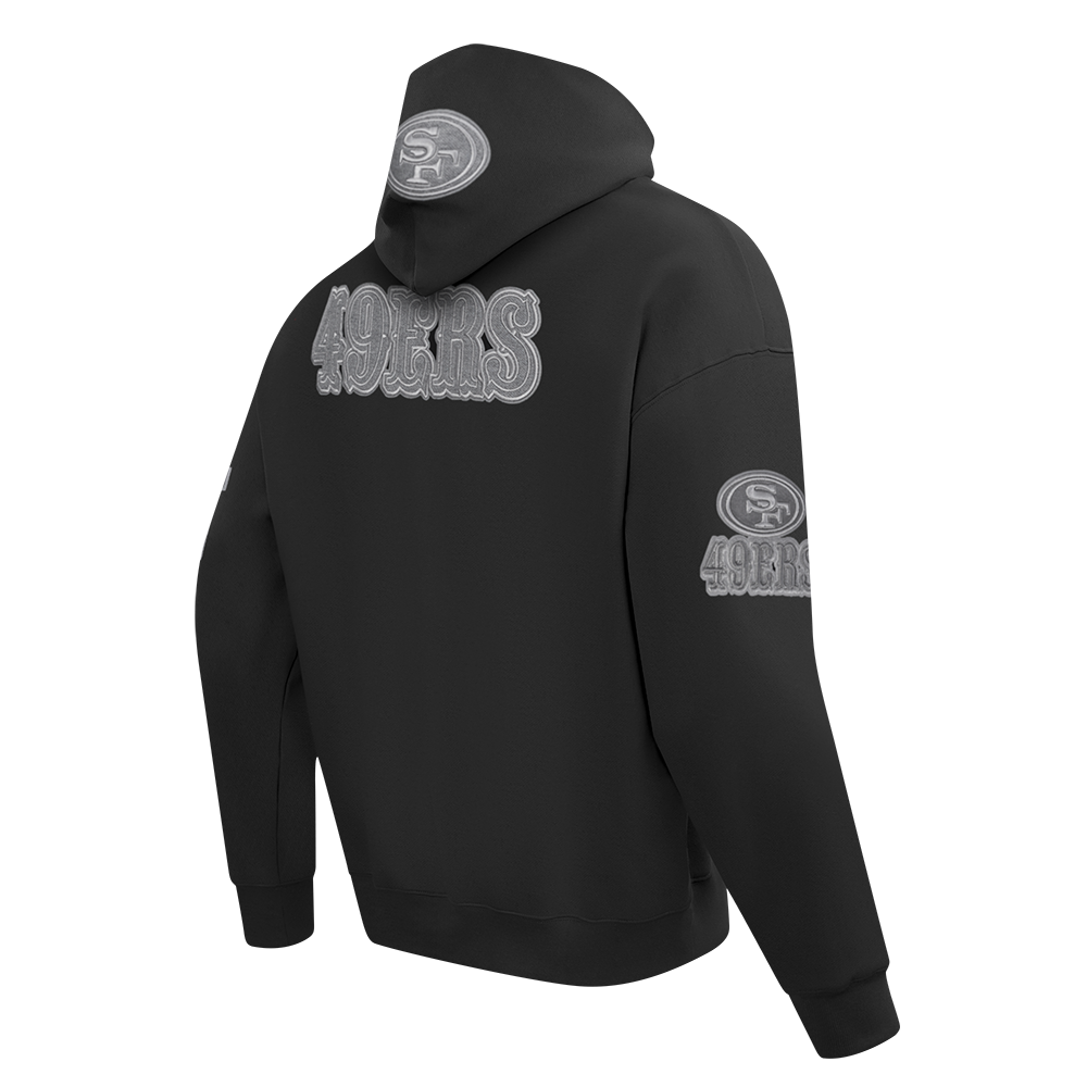 Pro Standard San Francisco 49ers Reverse French Terry Drop Shoulder Black Hoody