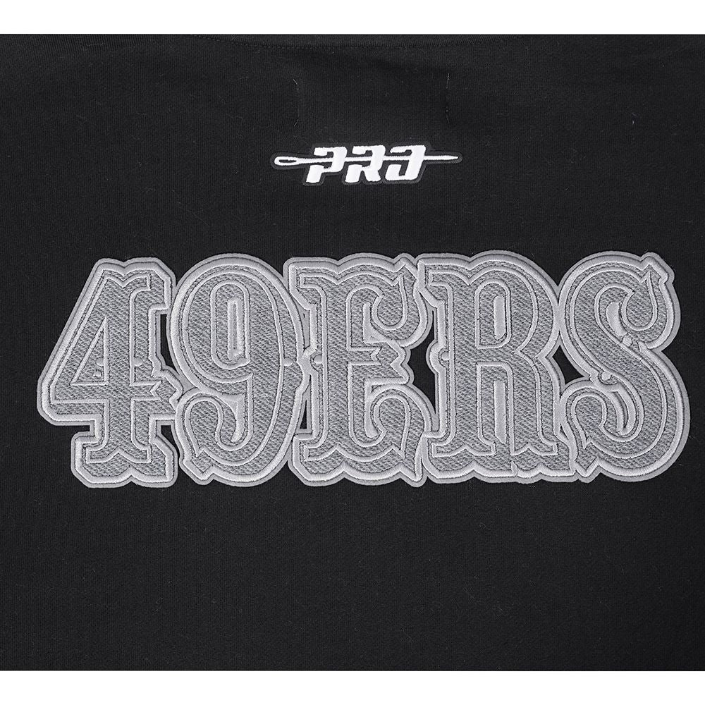 Pro Standard San Francisco 49ers Reverse French Terry Drop Shoulder Black Hoody