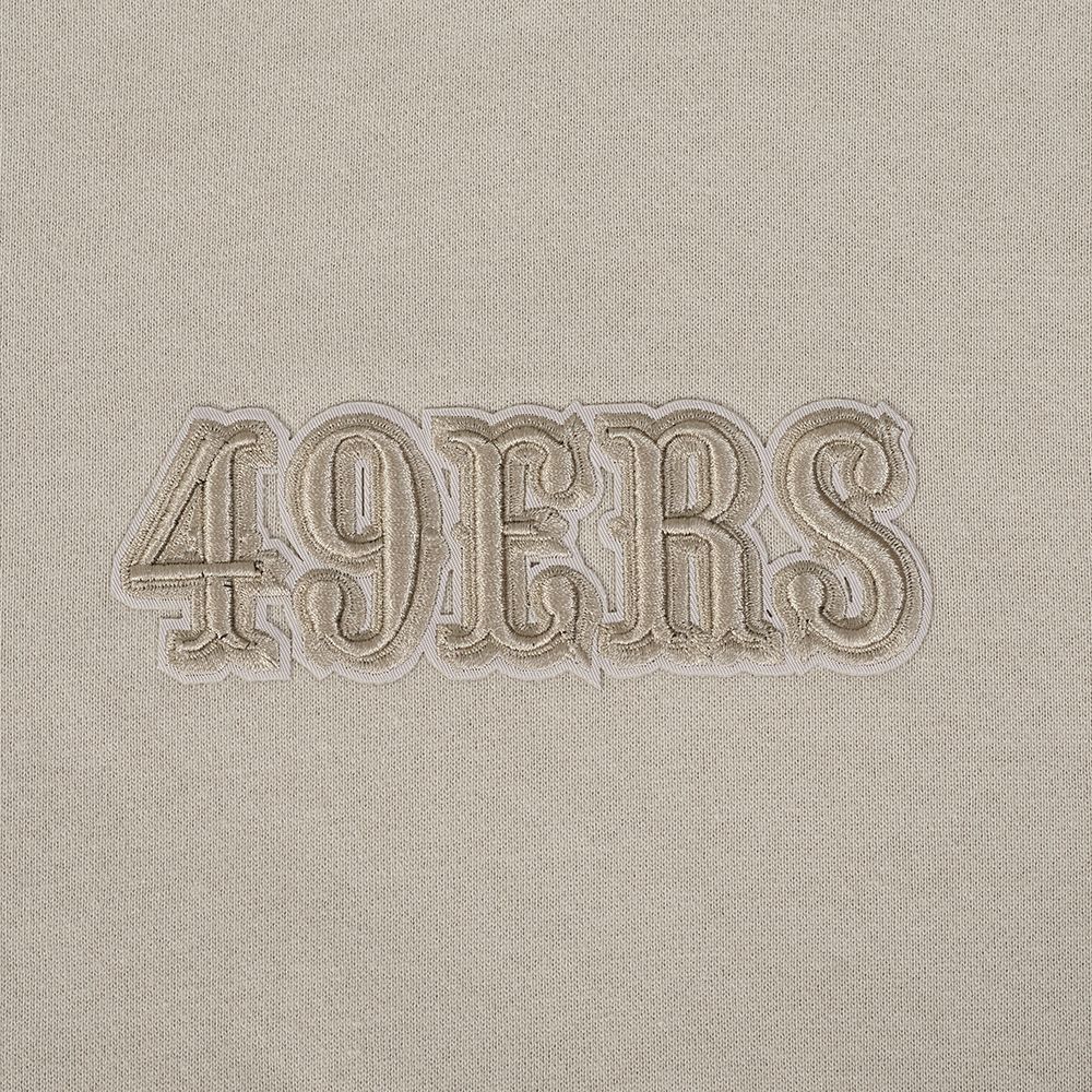 Pro Standard San Francisco 49ers Wingspan Drop Shoulder Taupe Tonal Hoody