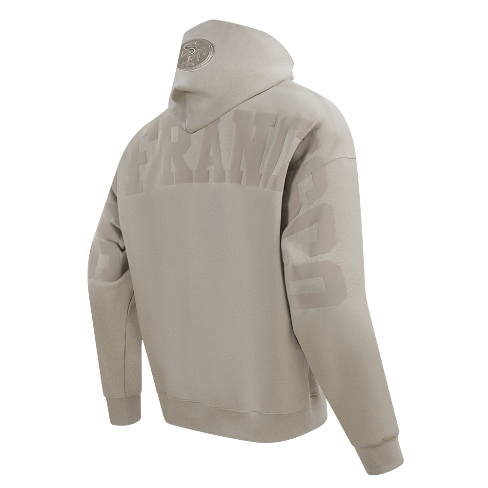 Pro Standard San Francisco 49ers Wingspan Drop Shoulder Taupe Tonal Hoody