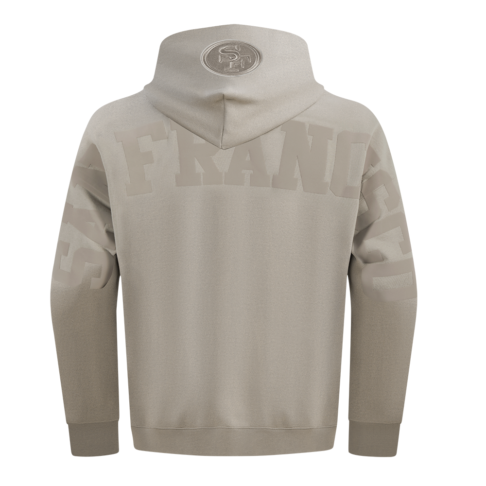 Pro Standard San Francisco 49ers Wingspan Drop Shoulder Taupe Tonal Hoody