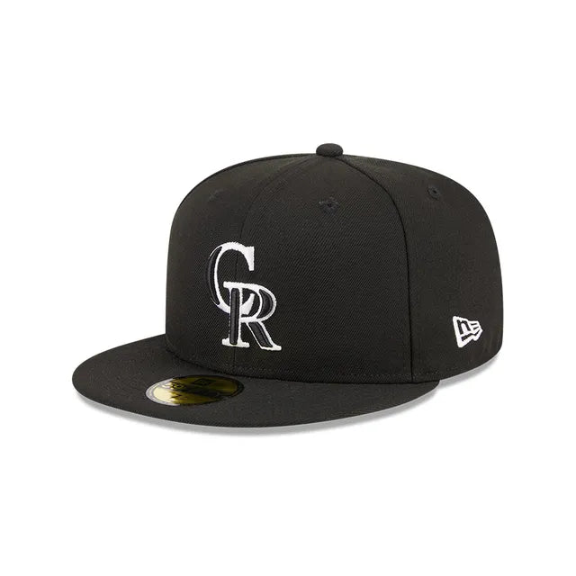 Colorado Rockies Black White 2021 All Star Game Side Patch 59Fifty Fitted