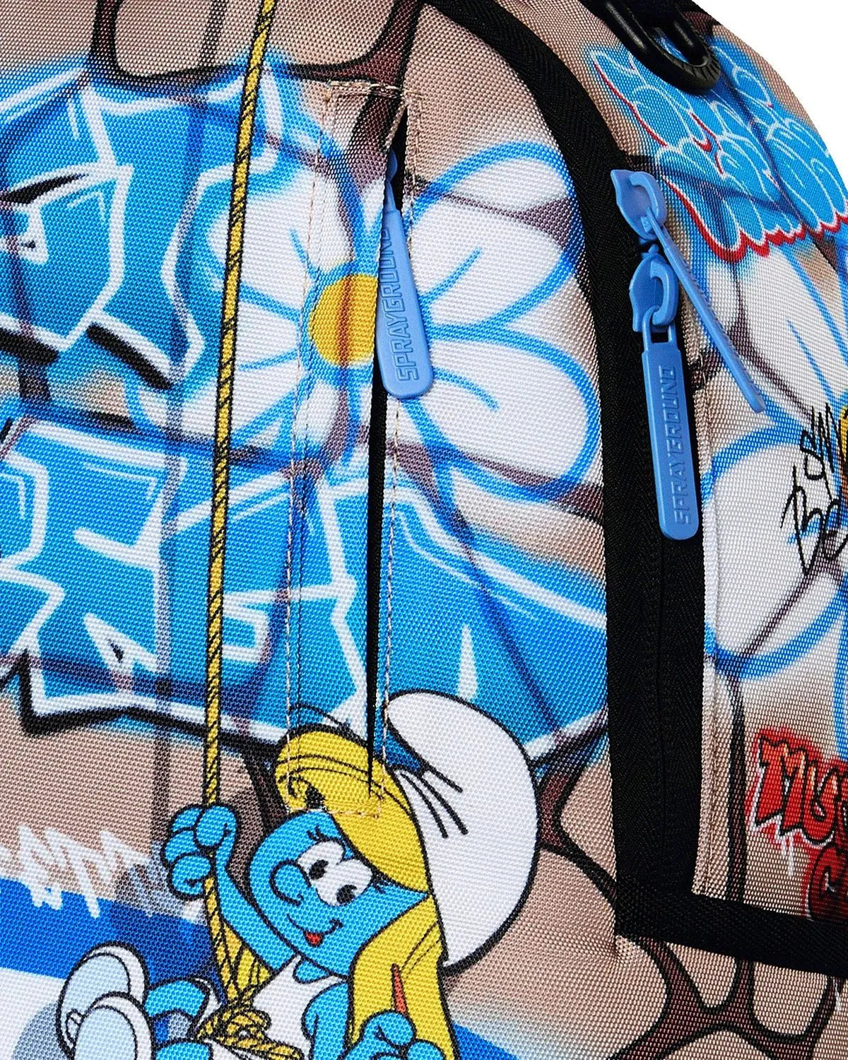 SprayGround Smurfs Big Mural Art Party DLXSR Backpack