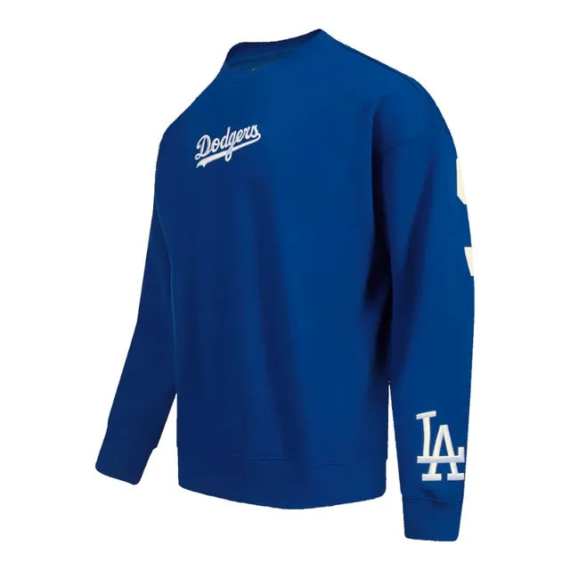 Pro Standard Los Angeles Dodgers Wingspan Drop Shoulder Royal White Crewneck