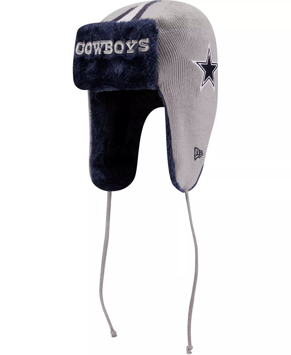 Dallas Cowboys Blue &amp; Gray Helmet Head Trapper Knit Beanie