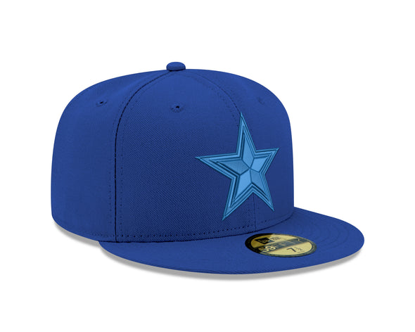 Dallas Cowboys NFL Majestic Blue Tonal 59Fifty Fitted Cap