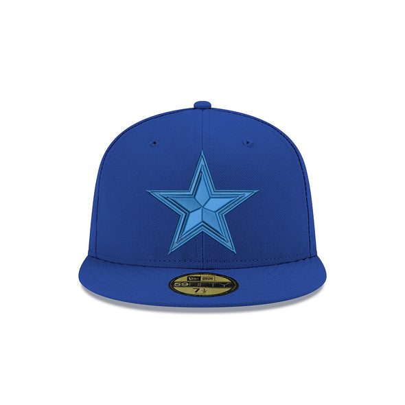 Dallas Cowboys NFL Majestic Blue Tonal 59Fifty Fitted Cap