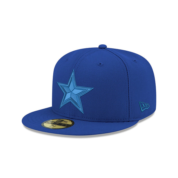 Dallas Cowboys NFL Majestic Blue Tonal 59Fifty Fitted Cap