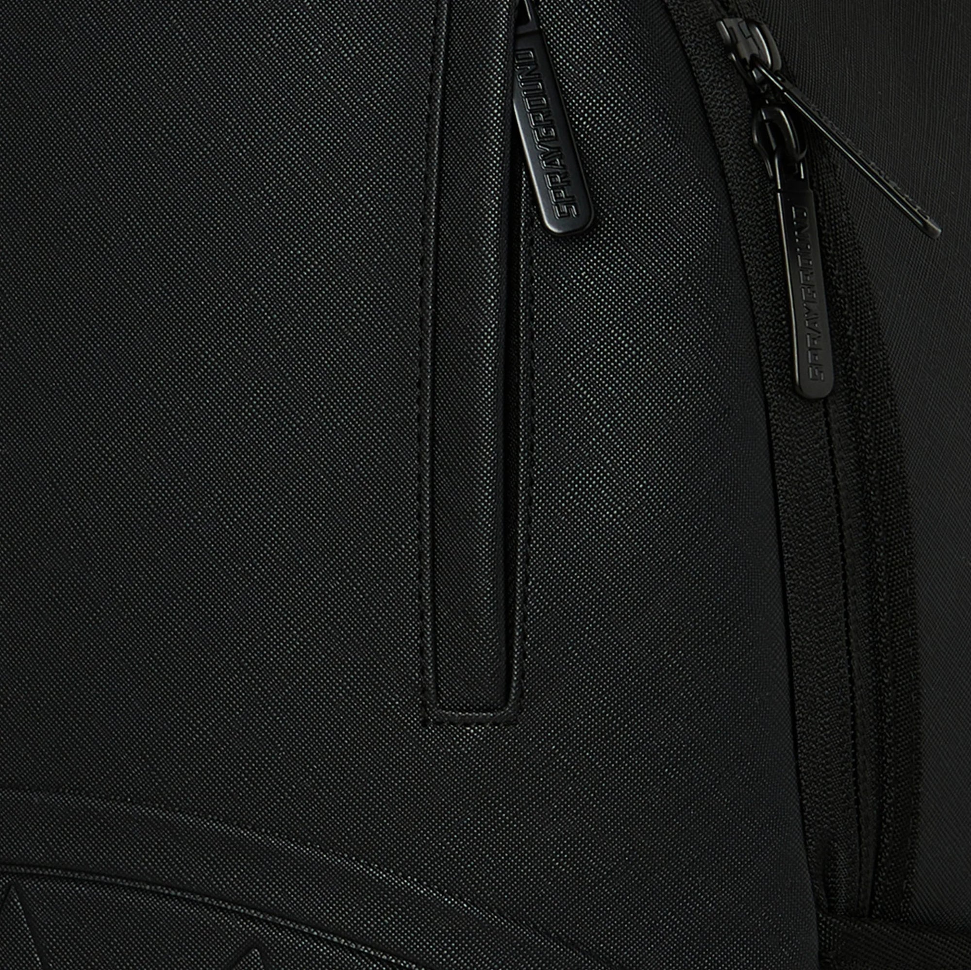 SprayGround Blacked Out Embossed Gold Tooth DLXSV Backpack
