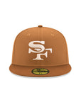 San Francisco 49ers Bronze Peanut 2 Tone Team Wordmark Logo SP 59Fifty Fitted