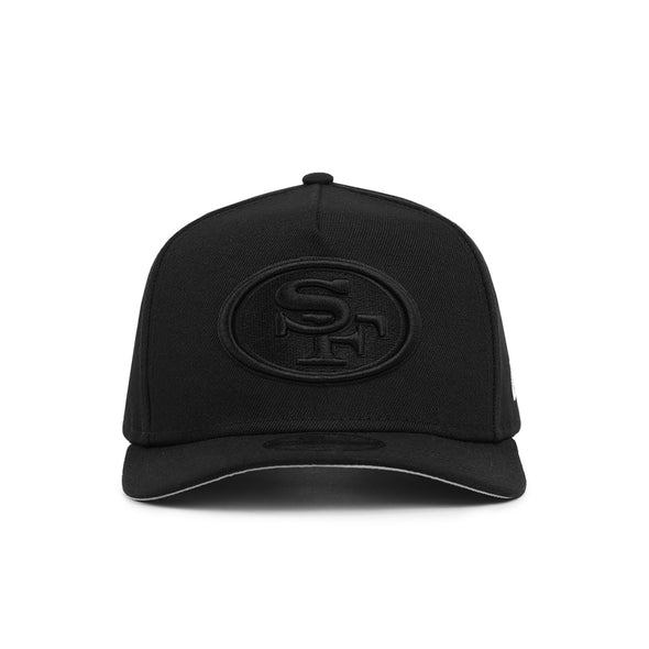 San Francisco 49ers Black On Black 9Fifty A-Frame Snapback