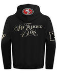 Pro Standard San Francisco 49ers Script Winners Circle Drop Shoulder Black Hoody