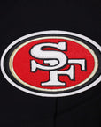Pro Standard San Francisco 49ers Script Winners Circle Drop Shoulder Black Hoody