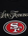 Pro Standard San Francisco 49ers Script Winners Circle Drop Shoulder Black Tee