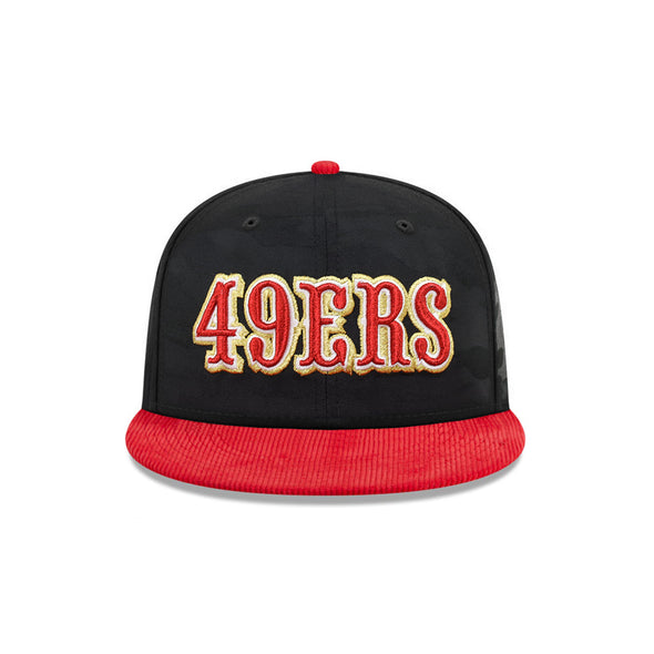 San Francisco 49ers Black Camouflage Scarlet Corduroy 2 Tone 70th Anniversary SP 59Fifty Fitted