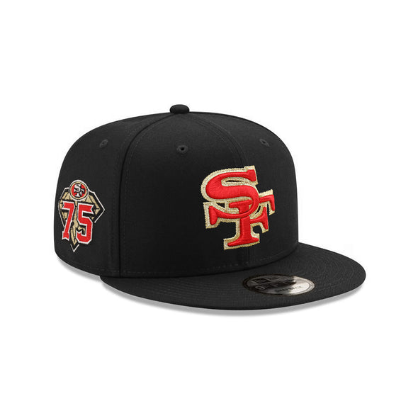 San Francisco 49ers SF Black Scarlet Gold 75th Anniversary 9Fifty Snapback