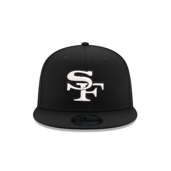 San Francisco 49ers Black on White SF 9Fifty Snapback