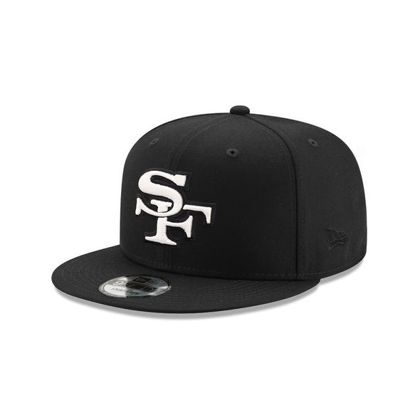 San Francisco 49ers Black on White SF 9Fifty Snapback