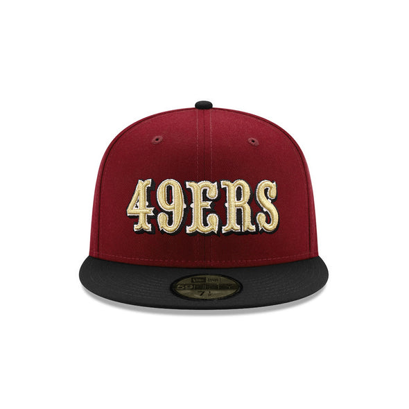 San Francisco 49ers Red Cardinal Black 2 Tone 60th Anniversary SP 59Fifty Fitted
