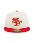 San Francisco 49ers SF Chrome Red 2 Tone 75th Anniversary SP 59Fifty Fitted