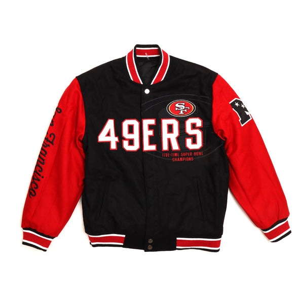 San Francisco 49ers Black Red Reversible Jacket