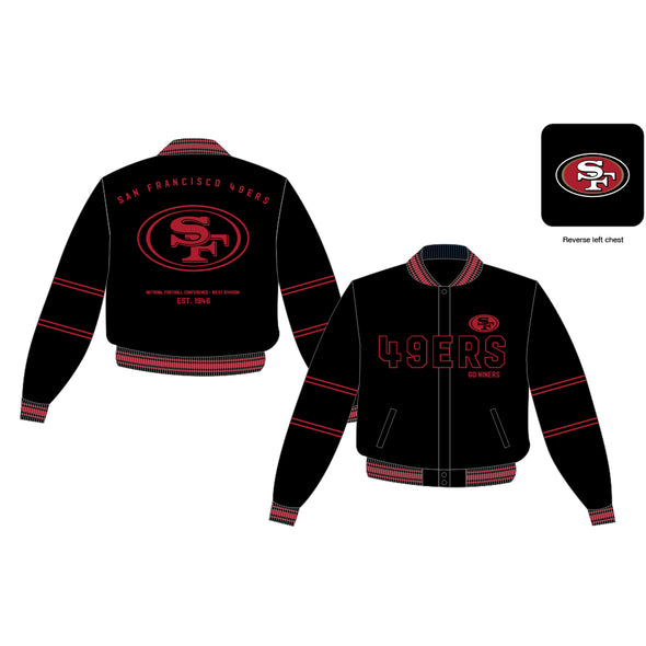 San Francisco 49ers Black Wool Jacket