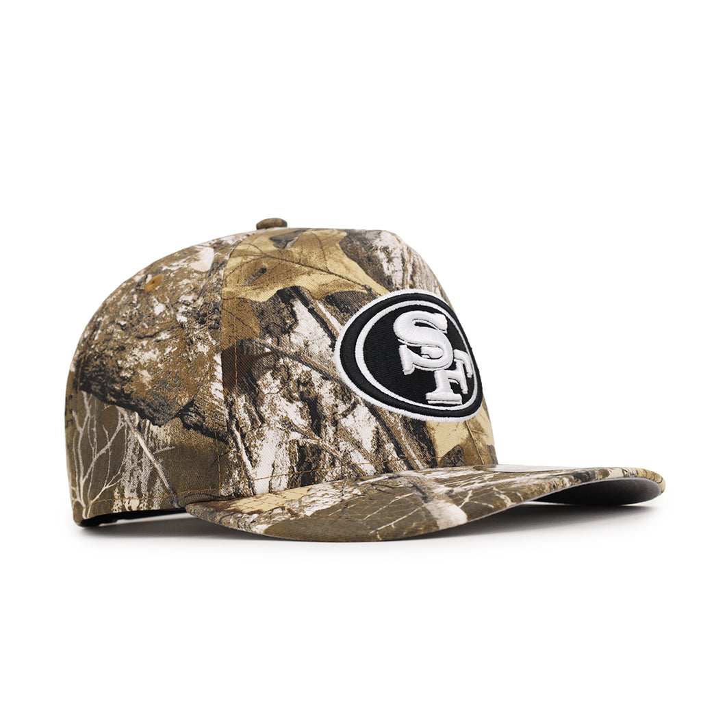 San Francisco 49ers Real Tree On White 9Fifty A-Frame Snapback