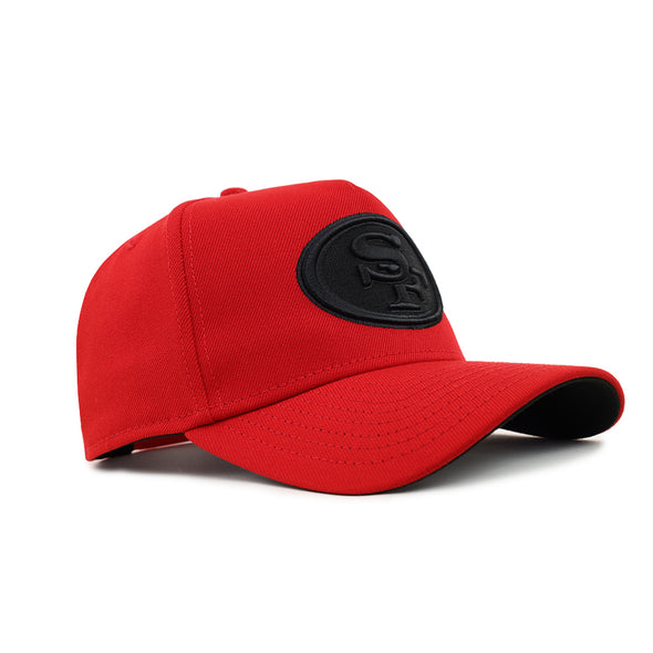 San Francisco 49ers Scarlet Red On Black 9Forty A-Frame Snapback