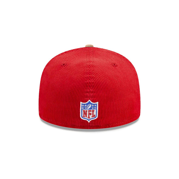 San Francisco 49ers Scarlet Red Corduroy Camel 2 Tone 59Fifty Fitted