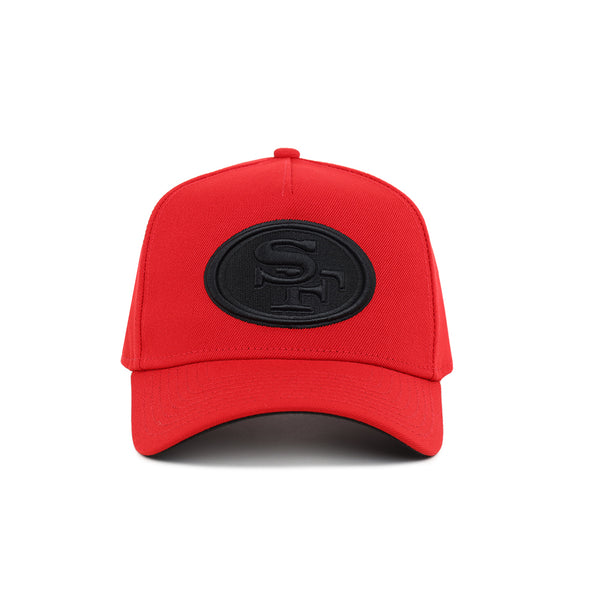 San Francisco 49ers Scarlet Red On Black 9Forty A-Frame Snapback