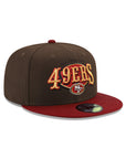San Francisco 49ers Walnut Brown Cardinal 2 Tone 59Fifty Fitted