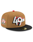 San Francisco 49ers Wheat Black 2 Tone Back To Back Champions SP 59Fifty Fitted