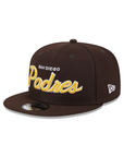 San Diego Padres Script Primary Logo SP Team Color 9Fifty Snapback